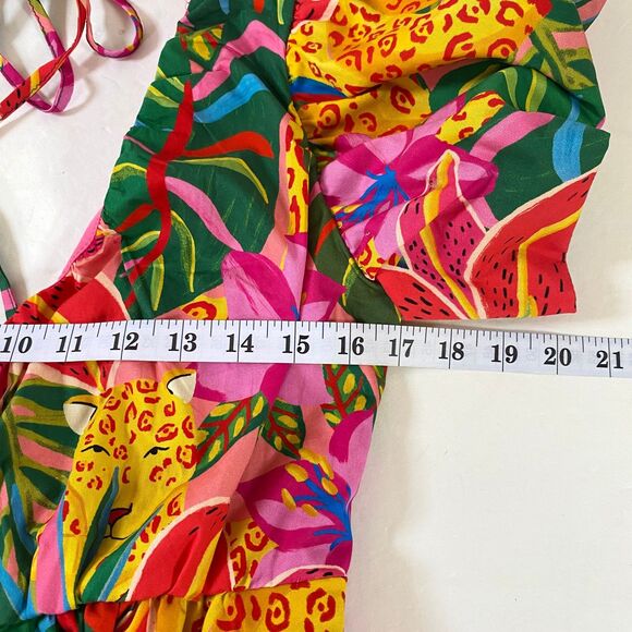 Shein VCay Riccolta Carta Pap 21 Floral Tropical Mini Dress Size M/6 Multi NWT - Picture 16 of 16